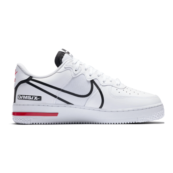 Nike Air Force 1 React - White Black Red - Image 1