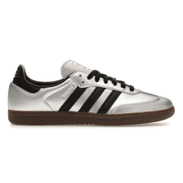 Adidas Samba OG - Silver Metallic Black Gum - Image 1