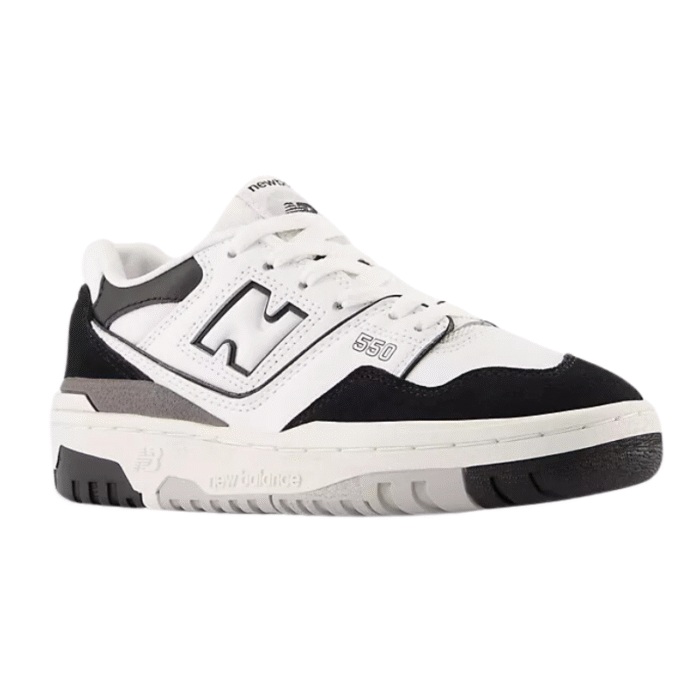 New Balance 550 - White Black Rain Cloud - Image 3