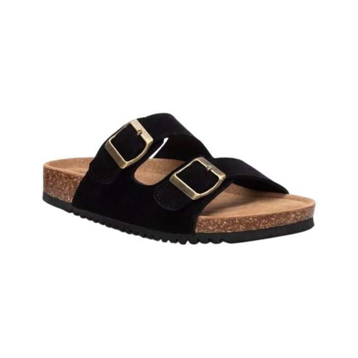 Birkenstock Arizona Suede Leather Black Narrow Fit - Image 3