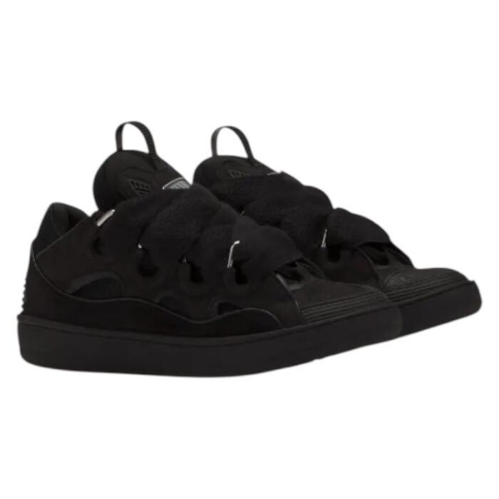 Lanvin 'Curb' Leather Blend Sneakers in Black - Image 2