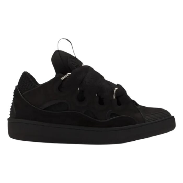 Lanvin 'Curb' Leather Blend Sneakers in Black - Image 1