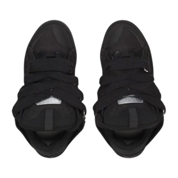 Lanvin 'Curb' Leather Blend Sneakers in Black - Image 3