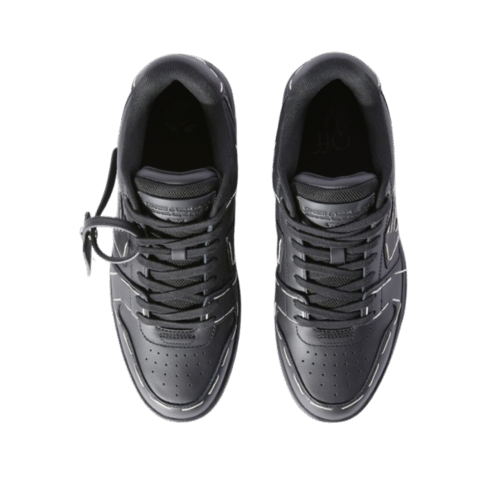 OFF-WHITE Out Of Office OOO low Tops Sartorial Stitching Black Black - Image 4