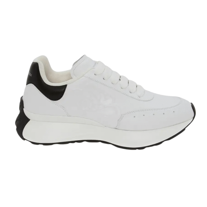 Alexander Mcqueen Oversized Graffiti Sprint Runner - White Black - Image 1