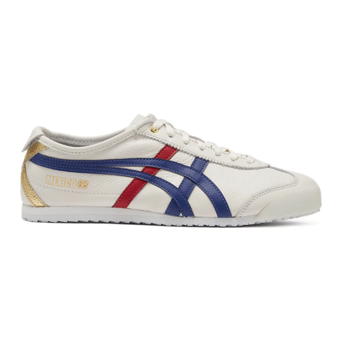 Onitsuka Tiger Mexico 66 - White Dark Blue Red Golda - Image 1