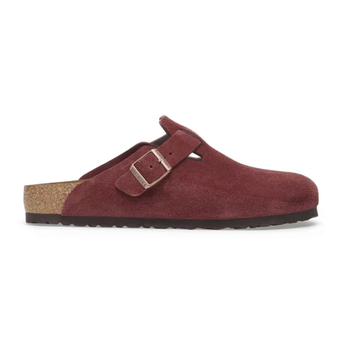 Birkenstock Boston Burgundy - Suede Leather Zinfandel - Image 1