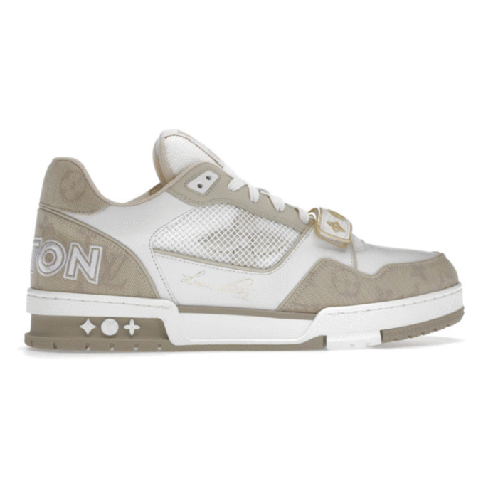 Louis Vuitton Trainer - Beige White - Image 1
