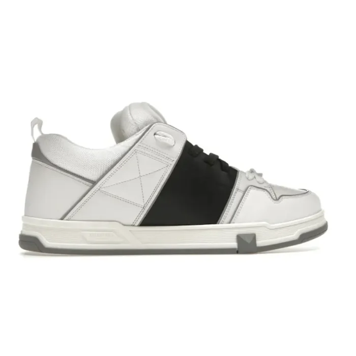 Valentino Garavani Open Skate Calfskin/Fabric - White Black Grey - Image 1