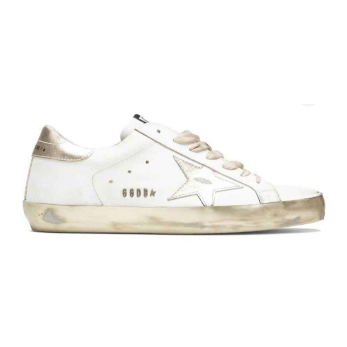 Golden Goose Super-Star - White Gold Sparkle - Image 1