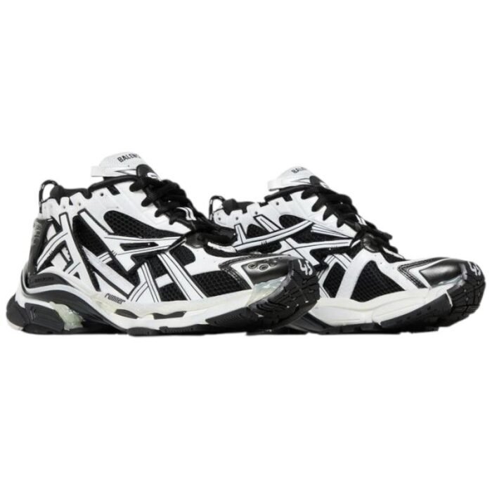 Balenciaga Runner Sneaker 'Black White' - Image 3