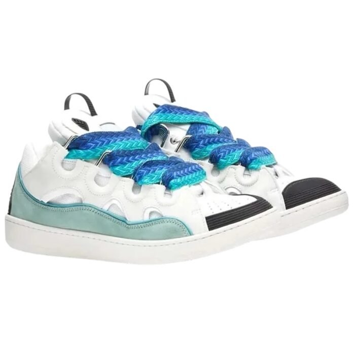 Lanvin Leather Curb - White Blue - Image 2